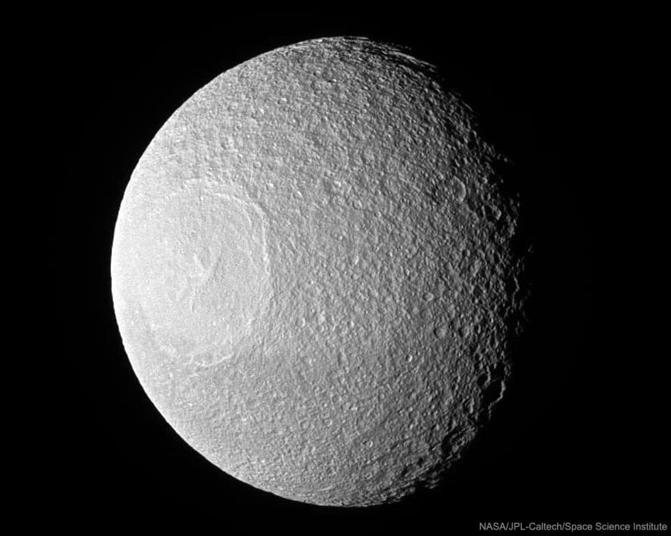 Odysseus Crater on Tethys